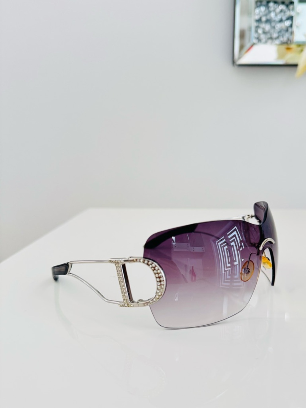 RARE π¦ Authentic DIOR rimless Diorly 1 Swarovski sunglasses - Picture 4 of 9